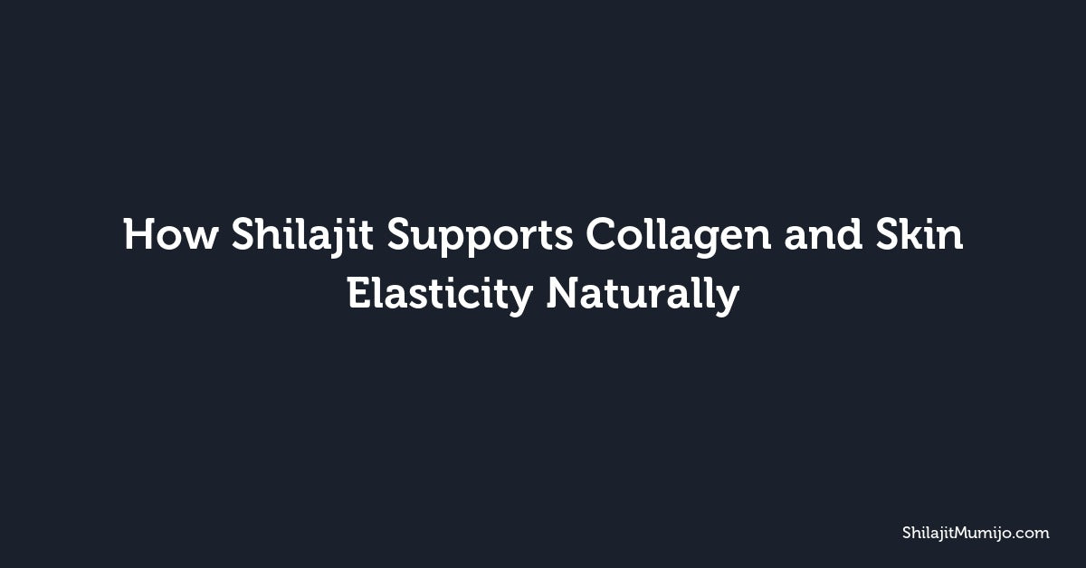 How Shilajit Supports Collagen and Skin Elasticity Naturally