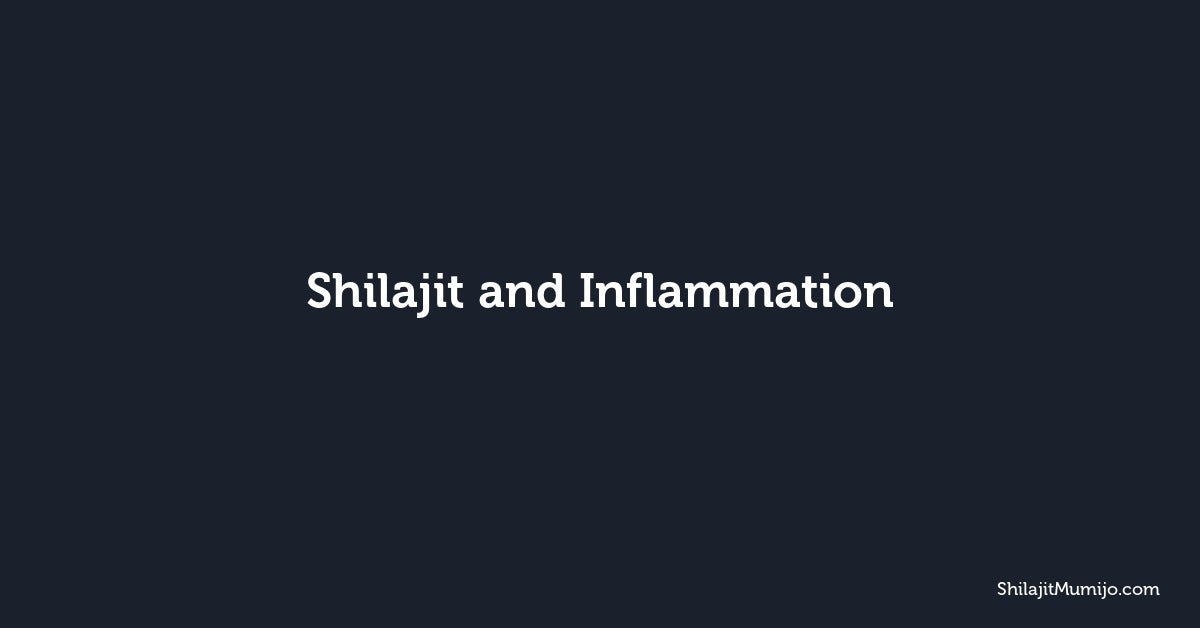 Shilajit and Inflammation: How Fulvic Acid May Help