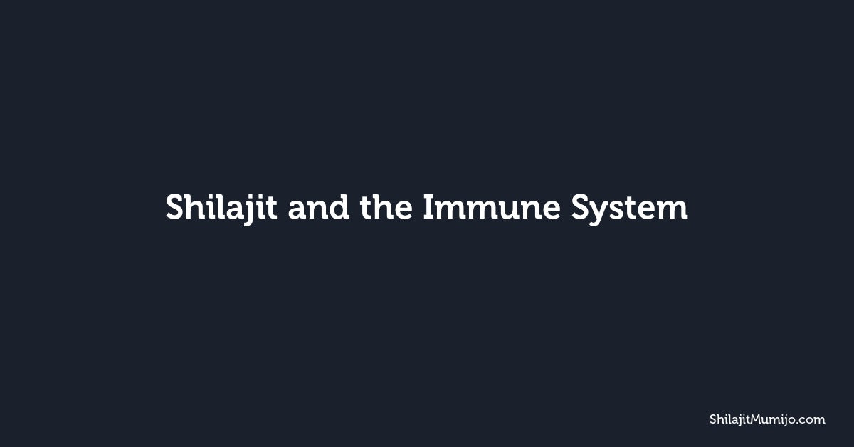 Shilajit and the Immune System: How Minerals Support Your Defenses