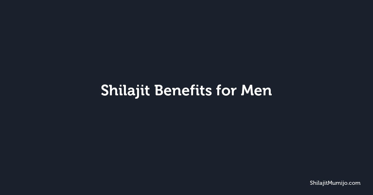 Shilajit Benefits for Men: Testosterone, Energy, and Vitality