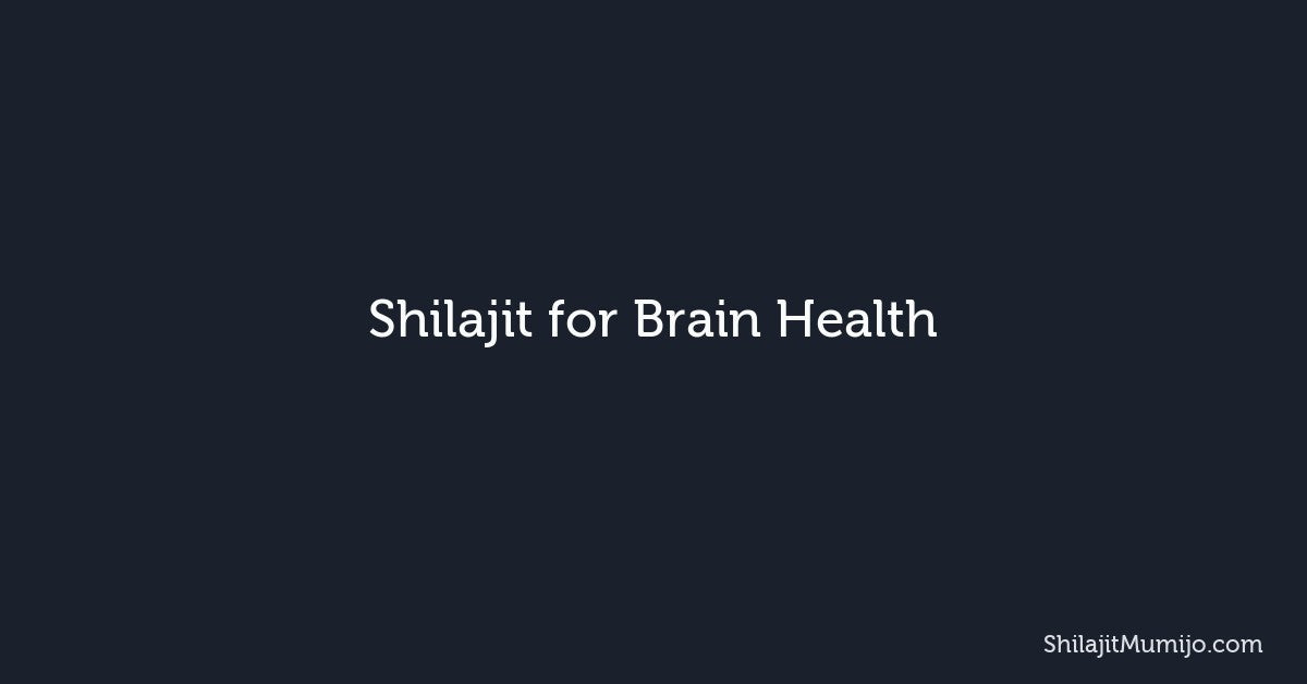 Shilajit for Brain Health: Memory, Focus, and Cognitive Benefits