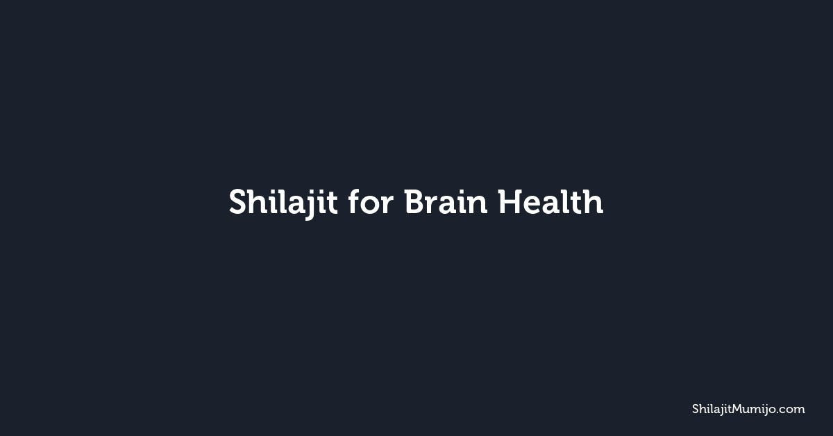 Shilajit for Brain Health: Cognitive Benefits of Fulvic Acid