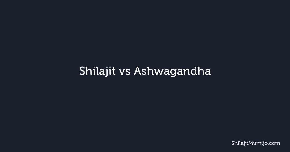 Shilajit vs Ashwagandha: Key Differences, Benefits, and Which to Choose