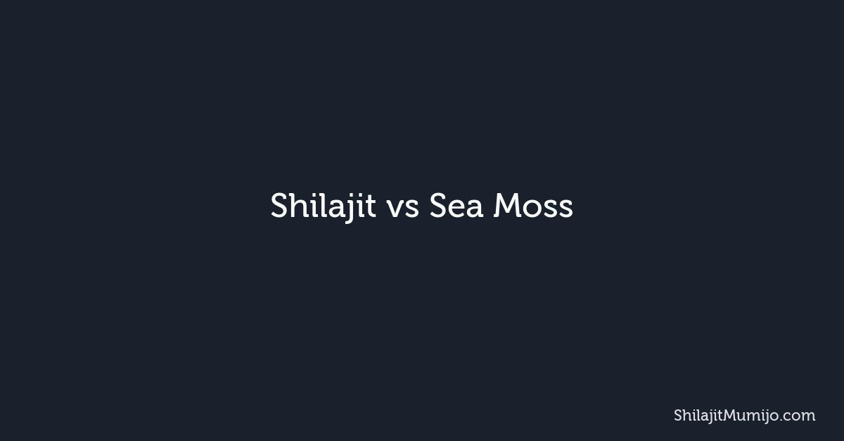 Shilajit vs Sea Moss: Minerals, Benefits, and Side-by-Side Comparison
