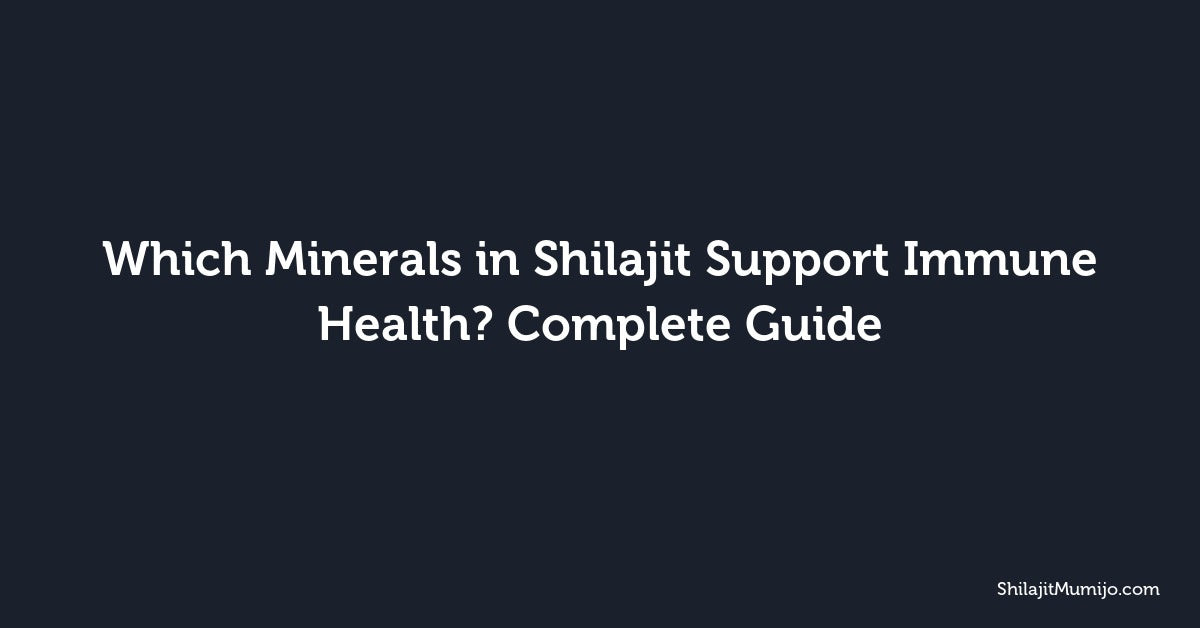 Which Minerals in Shilajit Support Immune Health? Complete Guide