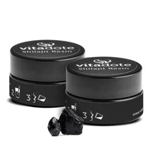 Load image into Gallery viewer, Vitadote Pure Shilajit Resin 60g: two 30g jars with raw shilajit resin