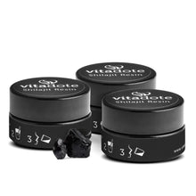 Load image into Gallery viewer, Vitadote Pure Shilajit Resin 90g: three 30g jars with raw shilajit resin